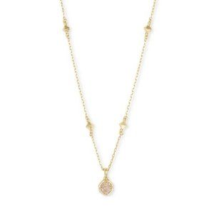 NEW Kendra Scott Nola Gold Pendant Necklace in Iridescent Drusy - 16 inches